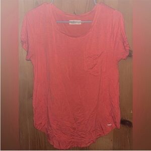 Hollister Coral Short Sleeve Tee
